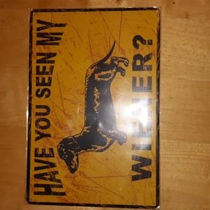 Wiener Dog Metal Sign